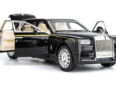 Sky Tech® Rolls Royce Phantom Model Car 1:32 Scale Exclusive Alloy Metal Pull Back Die-cast Car