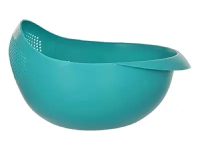 Clazkit Food Strainer Colander, Fruit Basket, Pasta Strainer, Vegetable Strainer, Kitchen Sieve, Washing Bowl, Unbreakable, (Color May Vary), Plastic - 11.3 x 18 x 24.1 Centimeters