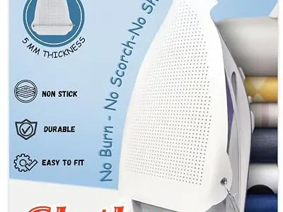ZEVON® Iron Cover for Clothes Protection | Universal Iron Soleplate Cover for Steam & Dry Irons, Non-Stick Heat Resistant Iron Protector, Helps Prevent Fabric Shine