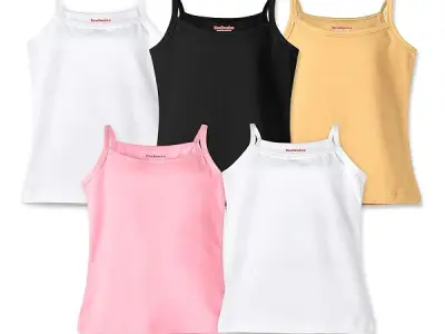 Real Basics Girl's Multicolour Camisole (Set of 5)