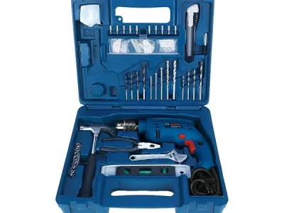 BOSCH GSB 500 RE Drill Machine for Home & Professional Use | 100-Piece Tool Kit | 500W | 10mm Chuck | 2600 RPM | Impact Rate 41600 BPM | 1 Year Warranty
