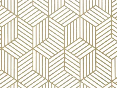 HOMEMATES Self-Adhesive Wallpaper Waterproof Old Furniture Vinyl Stickers Wooden Door Wardrobe Desktop PVC Wall Papers 45 X 304 CM- (Golden Hexagon)