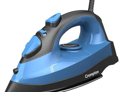 Crompton Fabrimagic Neo 1200W Steam Iron, Blue | 180ml Water Tank, Up to 15g/min Steam Output, Vertical Steaming, Non-Stick Soleplate, 6 Fabric Settings