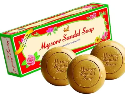 Mysore Sandal Original Bathing Soap 450g (150g x Pack of 3) | Sandalwood | Natural Moisturising Bath Soap