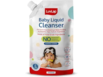 LuvLap Baby Liquid Cleanser Refill pack- 1000ml, For cleaning feeding bottle, cutlery, toys, fr