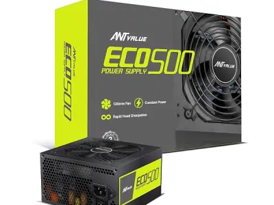 Ant Value ECO500 Non Modular Gaming Power Supply/PSU for PC