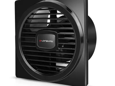 LONGWAY Gusto 6 Inch 150 mm Energy Efficient Exhaust Fan | High Speed Powerful Motor | Noiseless Operation & Easy to Clean | Suitable for Bathroom, Kitchen, Office | 2 Years Warran