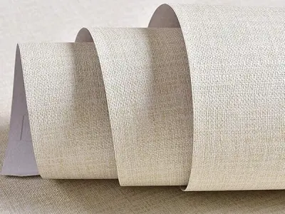 ELTON Cream Fabric Textured Self Adhesive Waterproof Wallpaper Furniture Film Contact Paper for Table top,Furniture, Almirah Doors and Other DIY, Renovation Project (45X 300 cm,)