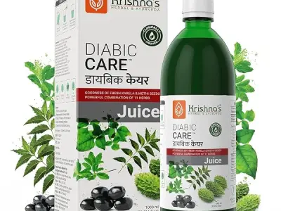 Krishna's Diabic Care Juice - 1000 ml | Blend of 11 herbs Methi, Amla, Karela, Jamun, Kutki, Guduchi & 5 other herbs to manage sugar levels | Made in India, Clinically Proven