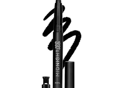 RENEE Midnight XXL Kajal | Black Kohl Pencil with Built-in Sharpener | Waterproof, Smudge-proof, 24Hr Long-Lasting | Ultra-Rich Pigment, Smooth Glide | 1.5g