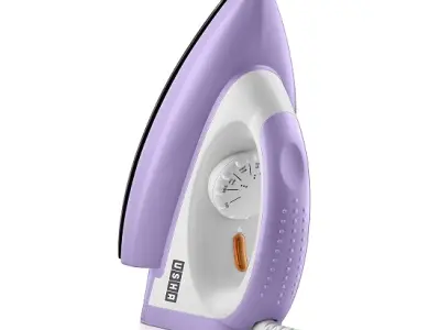 USHA Armor 1100 watts Dry Iron with Shock Proof Plastic Body | Single Coat Black Non Stick Soleplate for Longer Durability|Overheat Safety Shutoff |180° Swivel Cord | 2 Years Warra