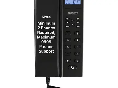 Golens Intercom Wireless System for Home, Office & Hotel (Minimum 2 Units Required) | 300m Long Range, 3.7V Rechargeable Flat Battery, Hands-Free Calling, LCD Display, Multi-User C