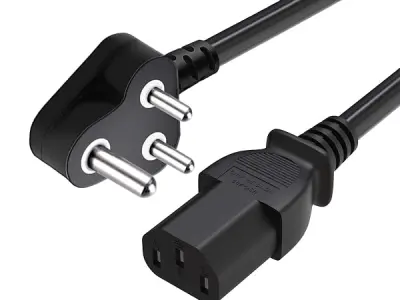 FEDUS 1 Meter Desktop PC Computer Power Cord, 2500 Watt IEC C13 Power Cable for Pc, 3 Pin Ac Wire Lead for SMPS Power Supply, Monitor, Printer, Electric Kettle, TV, All Gaming Comp