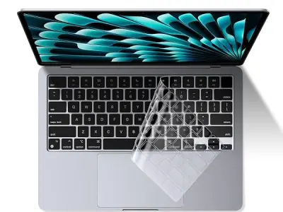EooCoo Keyboard Cover Skin for MacBook Neo, Air 13.6/15, Pro 14/16, Clear | Compatible for 2026-2021 M5-M2 MacBook Air 13/15,M5-M1 Pro/Max Pro 14/16,Premium Ultra Thin Protector Sk