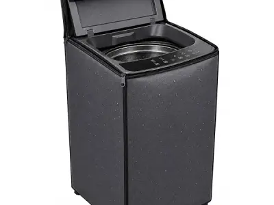 Amazon Basics Waterproof Top Load Fully Automatic Washing Machine Cover for 6 kg, 6.5 kg, 7kg & 7.5 kg (Grey) - 59 x 59 x 86 cms