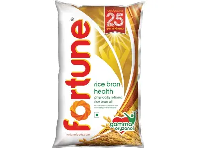 Fortune Rice Bran Health Oil, 1L/870g Pouch | Reduces Bad Cholesterol, Rich in Gamma Oryzanol,