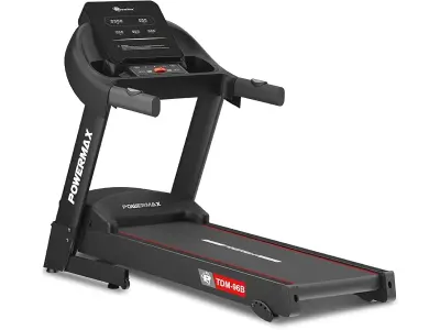 PowerMax Fitness TDM-96B 4HP DC Treadmill for Home | 110KG Max User Running Machine | 14km/hr T