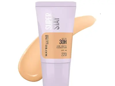 Maybelline New York Super Stay Lumi Matte Liquid Foundation, 220 | 30HR Long Lasting, Lightweight, Suitable for all Skintypes