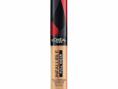 L'Oreal Paris Infallible Full Coverage Concealer, Shade 317 - 10g | 24H transfer-proof wear. Covers undereye circles & blemishes with a matte finish. Ideal for highlighting & conto