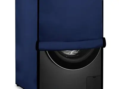 Robustt Front Load Fully Automatic Washing Machine Cover for 6 kg, 6.5 kg, 7kg & 7.5 kg (Navy Blue) | Waterproof & Dustproof Polyester Fabric with Zipper | Protection Cover | 59 x