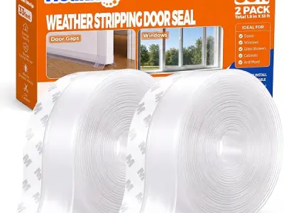 Holikme Silicone Door Seal Strip 4.5cm W-9m Door Seal Strip for Windows Doors