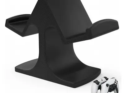 Dhanishtha Double Controller Stand for Desk Xbox Controller Stand | Gamepad & Gaming PS5 Setup Accessory | Compatible with Xbox ONE, PS5, PS4, PC, Steelseries | with Padded Base |