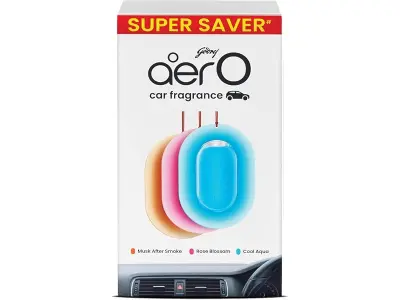 Godrej aer O – Hanging Car Air Freshener – Assorted Pack of 3 (22.5g) | Gel Lasts up to 30 days