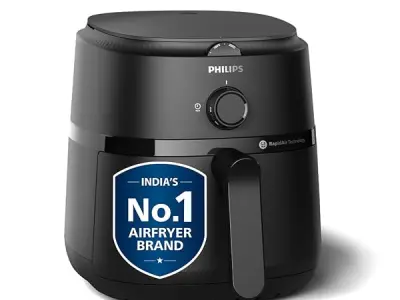 PHILIPS Air Fryer NA120/00, 4.2 Litre, Large | uses up to 90% less fat, with Rapid Air Technology