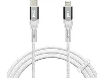 boAt Type C to Lightning Cable for 27W Fast Charging | 480 Mbps Data Transfer | 1.2 m (3.9 ft)