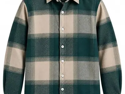 DEEMOON Men's Premium Cotton Blend Printed Checkered Shirt | Full Sleeve Plaid Casual Button-Down Shirt | Soft & Comfortable Regular Fit | Office, Travel & Everyday Wear