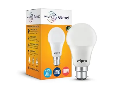wipro Garnet 10W B22 LED Bulb, Coolwhite (Pack of 1)