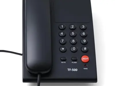 Hola ! TF-500 Basic Corded Landline Phone for intercom and EPABX Desk & Wall Mountable, Mute/Pause/Flash/Redial Function (Made in India)