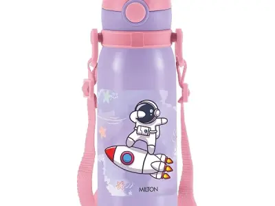 MILTON Torque 650 ISI Certified Stainless Steel Water Bottle, Leak Proof, Rust Proof, Single Walled,1 Yr Warranty, Ideal Sipper Water Bottle for School Kids Bottle, 625 ml, Purple