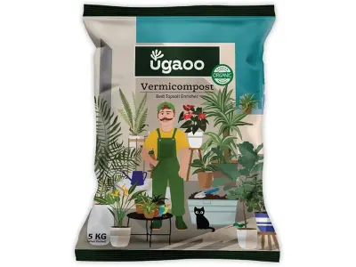 Ugaoo Organic Vermicompost for Plants 5 Kg | Pure Earthworm Compost Manure Rich in NPK & Micron