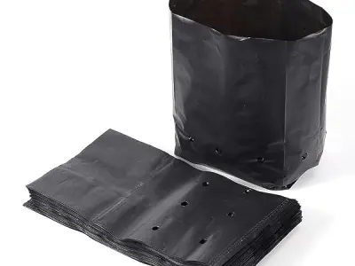 Go Garden Plastic UV Protected Poly Grow Nursery Plant Bags | Plant Bags for Home Garden |(Black, 5 X 7 inch) -100 Qty