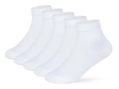 Supersox Ankle White School Uniform Socks for Kids, Made with Breathable, Anti Odour & Moisture Absorbent Cotton with a Extra Durable Welt, Ideal For All Day Wear