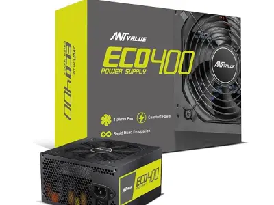 Ant Value ECO400 Non Modular Gaming Power Supply/PSU for PC
