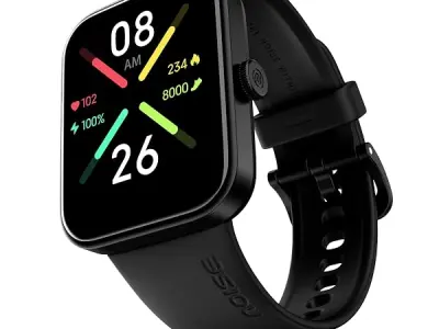 Noise Pulse Go Buzz Smart Watch with Advanced Bluetooth Calling, 1.69" TFT Display, SpO2, 100 Sports Mode with Auto Detection, Upto 7 Days Battery (2 Days with Heavy Calling) - Jet