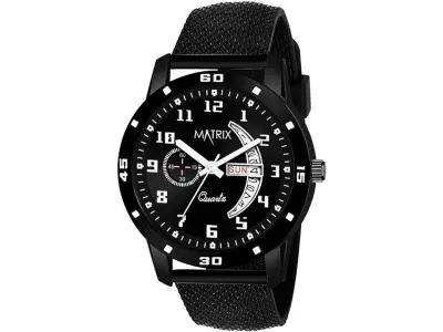 Matrix Analog Day & Date Display Wrist Watch for Men & Boys
