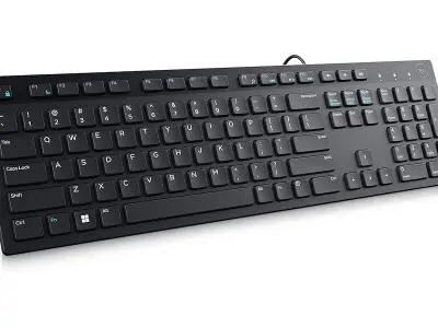 Dell KB216 Wired Multimedia Keyboard - Full-Size Layout with USB Interface, Chiclet Keys, Spill
