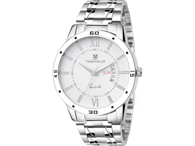 TIMEWEAR Analog Day Date Functioning Stainless Steel Chain Watch for Men