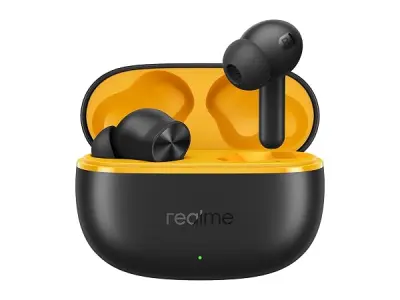 realme Buds T200 Lite Bluetooth in Ear Earbuds,4 Mic, AI ENC for Calls,48 Hours Total Playback with Fast Charging and Low Latency Gaming TWS,Google Fast Pair, with mic (Volt Black)