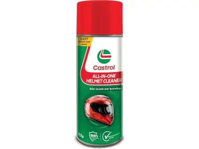 Castrol All-in-One Helmet Cleaner (125 ml) | Anti-Odour & Anti-Bacterial Foam, Cleans Helmet In