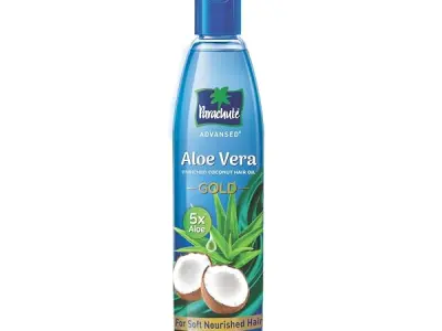 Parachute Advansed Aloe Vera Enriched Coconut Hair Oil Gold | 5X Aloe Vera With Coconut | Makes Hair Sooperr Soft | 600ml