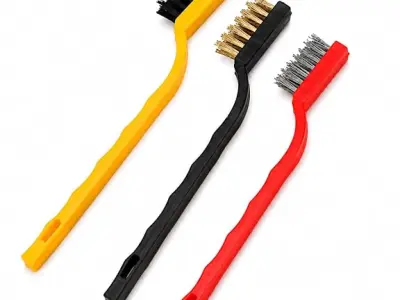 DecorTwist Cleaning Brush – 3 Pc Wire & Steel Brush Set for Gas Stove | 3-in-1 bristle set for rust, stove & metal cleaning
