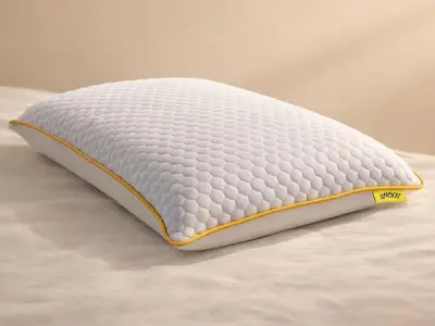 SleepyCat Orthopaedic Memory Foam Pillow for Better Shoulder and Neck Support, 1 Piece (Standard Size, 25x16 inches, White, Bamboo Fabric)
