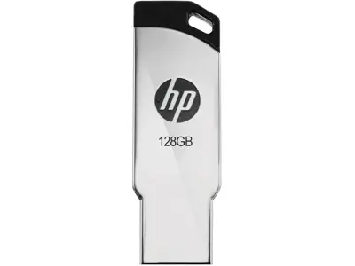HP v236w 128GB USB 2.0 Flash Drive/Pen Drive, Metal Silver