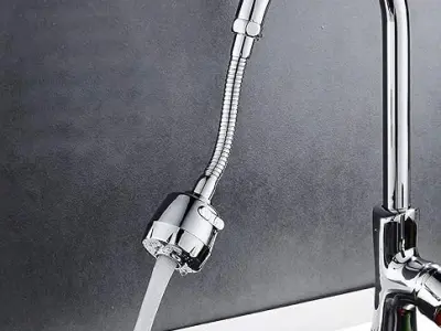 Styxon Sink Faucet Sprayer Attachment 360 Rotatable Kitchen Tap Extender Head Replacement Anti-Splash Faucet Nozzle Head with Hose and Universal Connector, 2 Mode, 19 X 4.9 X 2.2 C