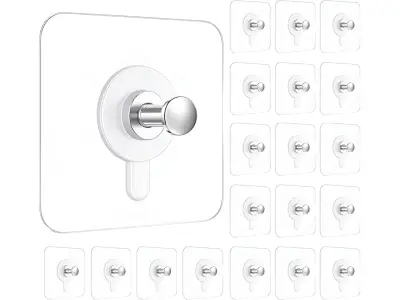 DALUCI Self Adhesive Wall Hooks 20 Pcs - Heavy Duty Nail-Free Hooks for Wall Heavy Items | Phot