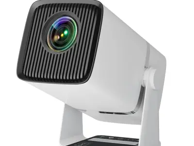 WZATCO Yuva Go Plus Smart Android Projector, White | 1080P Native, Rotatable, Auto & 4D Keystone, 9000 Lumens, WiFi-6 & BT